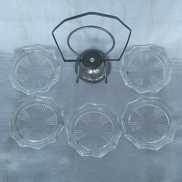 Vintage Glass Coaster Set - Picture 3 of 5